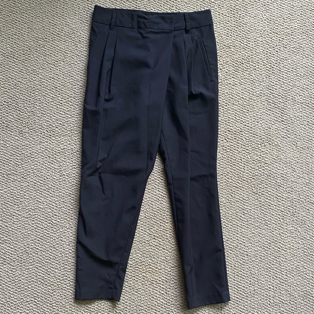 Asymmetric wrap trousers crop